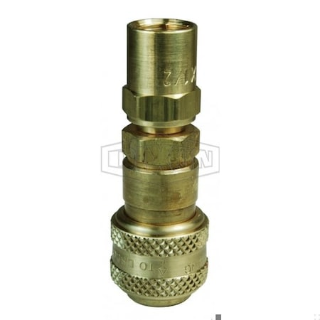 Dixon DF Series Industrial Automatic Interchange Quick Disconnect Pneumatic Reusable Coupler, 1/4 x 1/2 in 2DE2-B